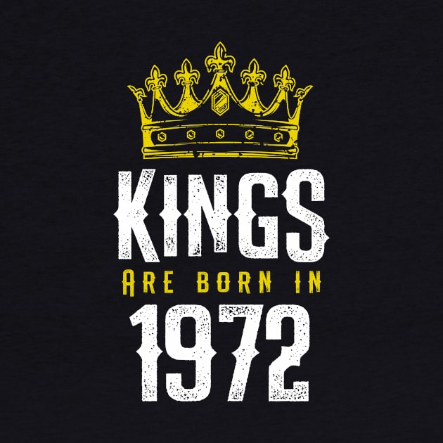 kings are born 1972 birthday quote crown king birthday party gift by thepersianshop